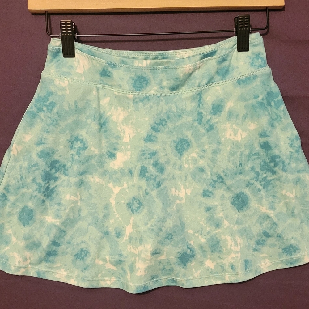 Blue Mini Skater Skort for Casual Wear